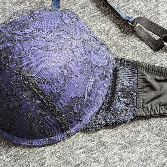 Hunkemöller push up bra blue lace 34 E padded sexy new without tags Netherlands - Picture 4 of 5